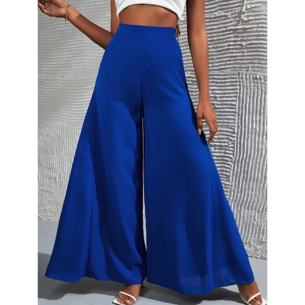 High Waist Solid Wide Leg Pants NWOT - Picture 2 of 4